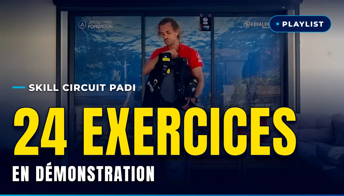 playlist Skill Circuit PADI : les 24 exercices en démonstration